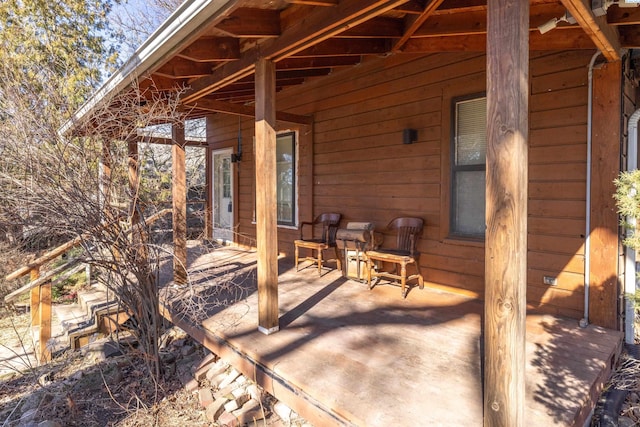 view of patio / terrace featuring a porch