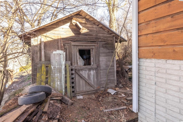 view of shed