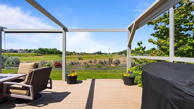 2876 Crosswater Loop, Richland, WA 99354 - wooden terrace featuring a grill and a yard