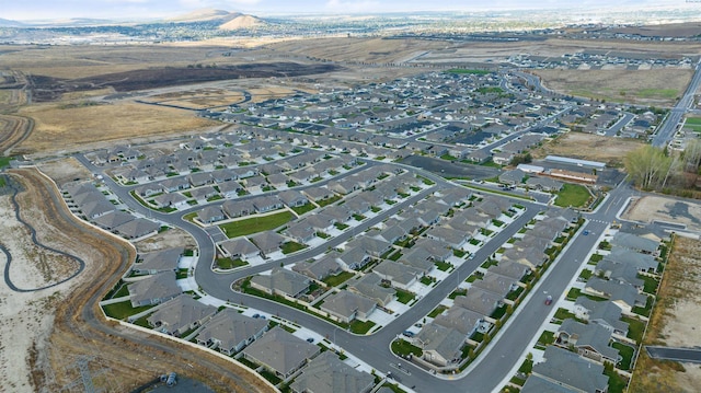 bird's eye view featuring a mountain view