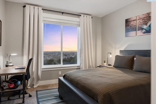 view of carpeted bedroom