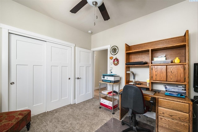 3763 S Sherman St, Kennewick, WA 99338 - office area with carpet and ceiling fan