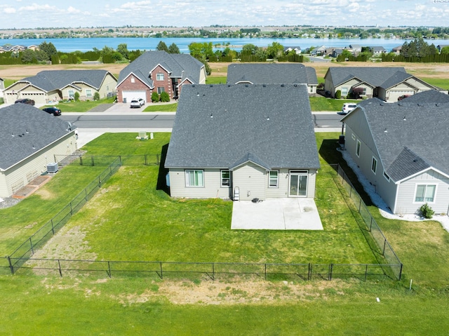 4268 Hedman Ct, Moses Lake, WA 98837 - aerial perspective of suburban area with a nearby body of water