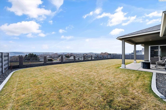 view of yard featuring a patio area