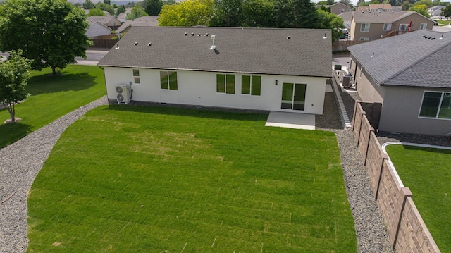 4003 Rd 96, Pasco, WA 99301 - back of property featuring roof with shingles, a patio, stucco siding, a residential view, and crawl space