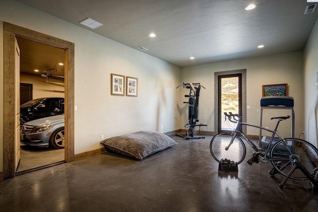 view of workout room