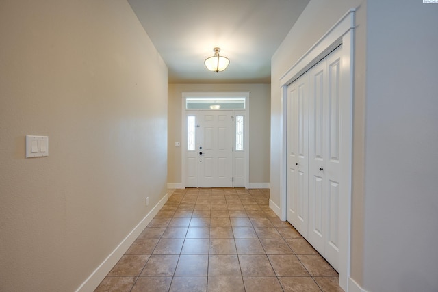 view of tiled entryway