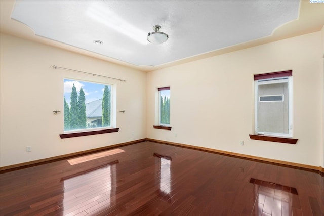 empty room featuring wood-type flooring