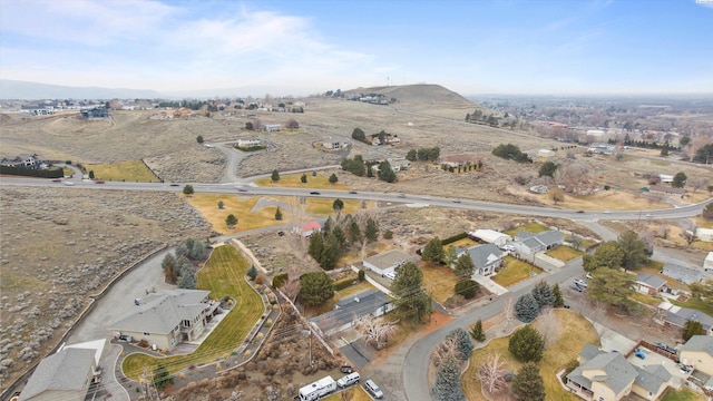 aerial view with a residential view