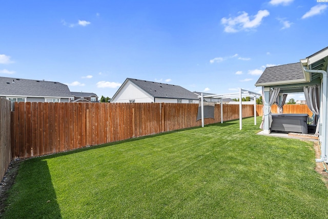 6110 Westport Ln, Pasco, WA 99301 - view of yard featuring a hot tub