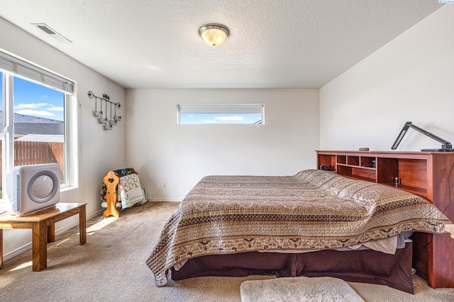 6110 Westport Ln, Pasco, WA 99301 - carpeted bedroom with multiple windows, baseboards, and a textured ceiling