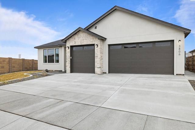 view of front of home featuring a garage