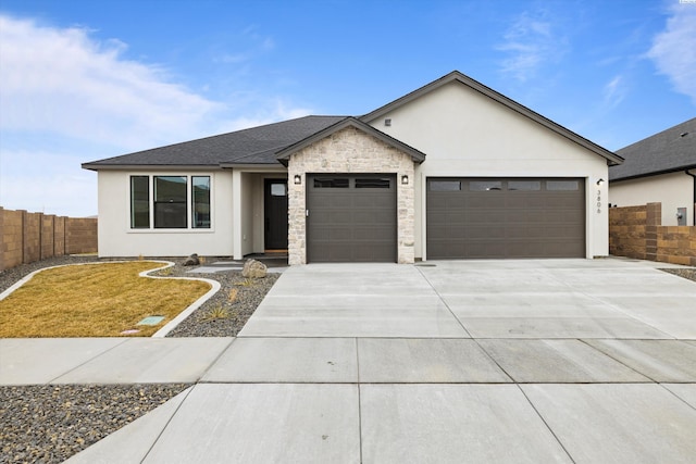 view of front of home featuring a garage