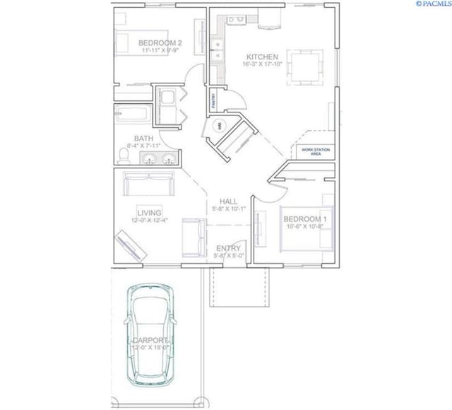 405 Whitefish Ln, Pasco, WA 99301 - floor plan / room layout