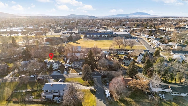 1515 Hains Ave, Richland, WA 99354 - drone / aerial view with a residential view and a mountain view