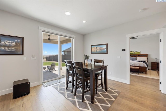 5770 W 40th Ave, Kennewick, WA 99338 - dining room featuring light wood finished floors and recessed lighting