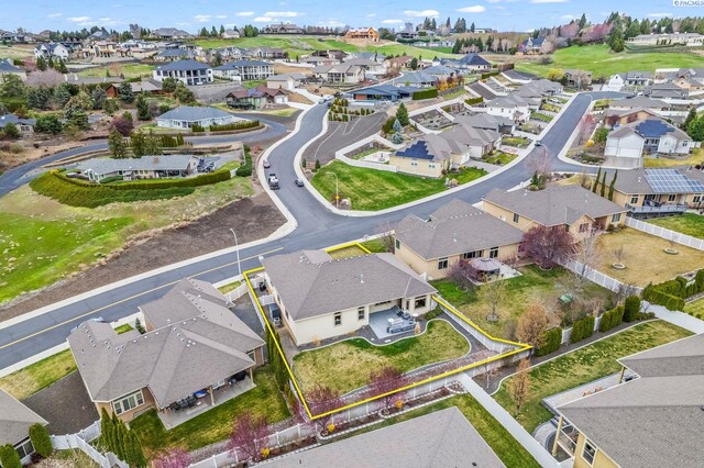 aerial view featuring a residential view