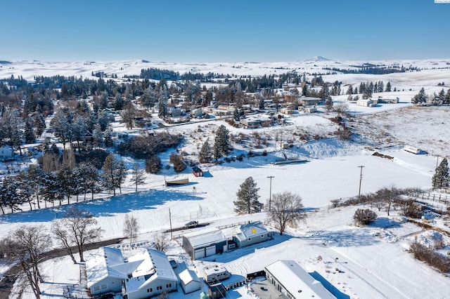 view of snowy aerial view