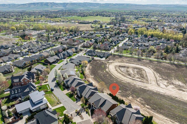1016 SE Crestlane Dr, College Place, WA 99324 - drone / aerial view with a residential view and a mountain view