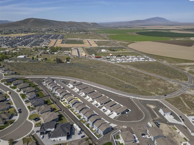 aerial view featuring a mountain view