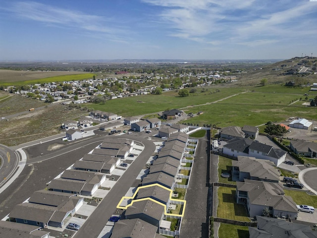 aerial view with a residential view