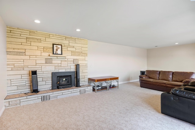 view of carpeted living room