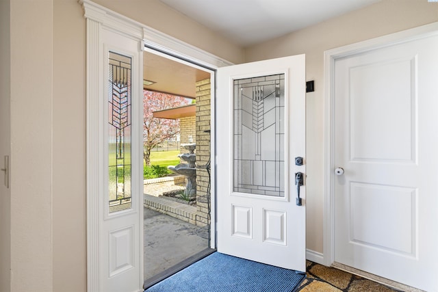 view of foyer entrance