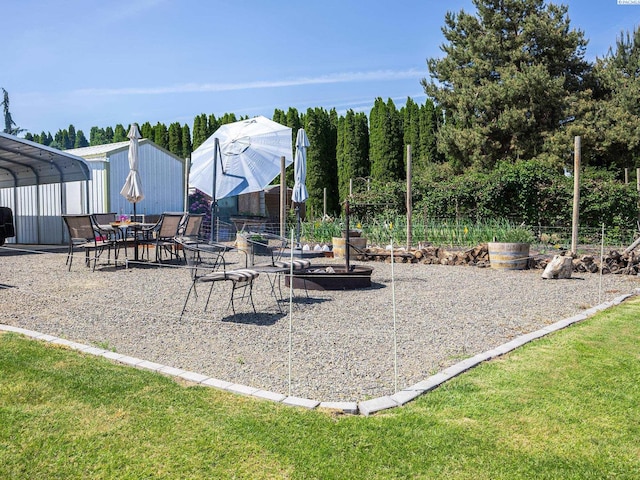 3680 E Euclid Rd, Mabton, WA 98935 - view of patio / terrace featuring a carport