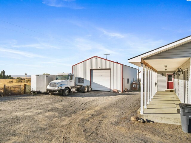 view of outdoor structure featuring a garage