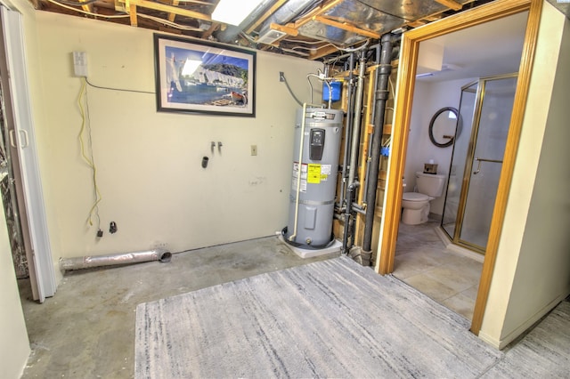 2002 Everest Ave, Richland, WA 99354 - unfinished basement with strapped water heater