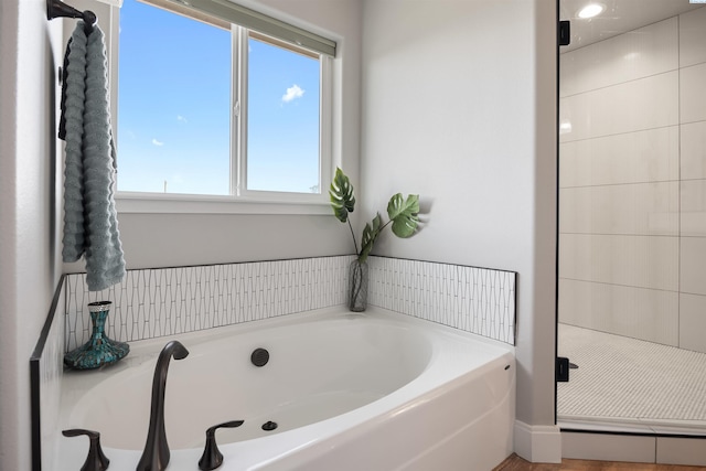 5901 W Ruby St, Pasco, WA 99301 - bathroom featuring a shower stall and a bath