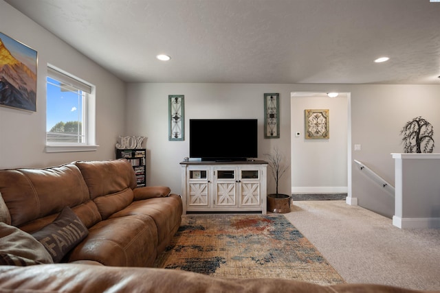 5901 W Ruby St, Pasco, WA 99301 - living area with carpet floors, baseboards, and recessed lighting