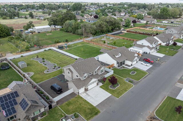 5901 W Ruby St, Pasco, WA 99301 - aerial view of property and surrounding area with nearby suburban area