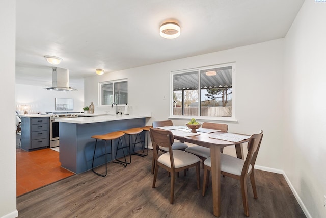 2128 Shasta Ave, Richland, WA 99354 - dining room featuring dark wood-style flooring and baseboards
