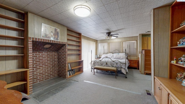 2816 S Cedar St, Kennewick, WA 99337 - carpeted bedroom with wooden walls