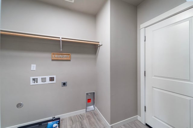 6223 Berea Ln, Pasco, WA 99301 - laundry room with washer hookup, light wood finished floors, and electric dryer hookup