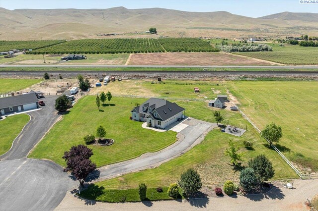 19408 Quail Run Pr SW, Prosser, WA 99350 - aerial view of sparsely populated area featuring farmland and mountains