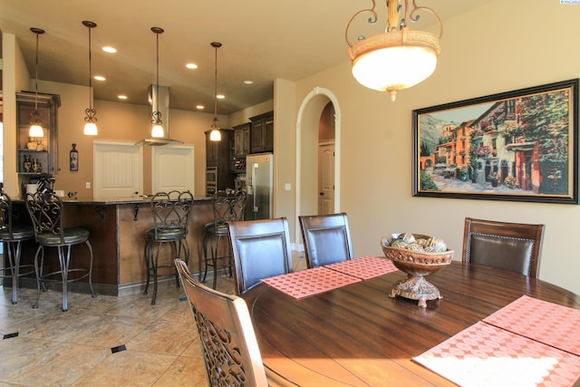 view of dining room