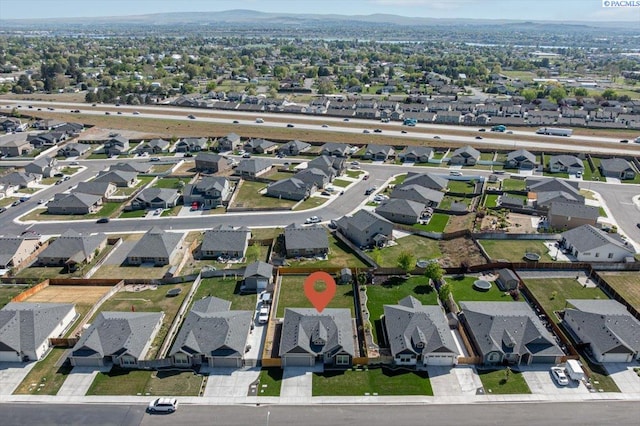 aerial view featuring a residential view