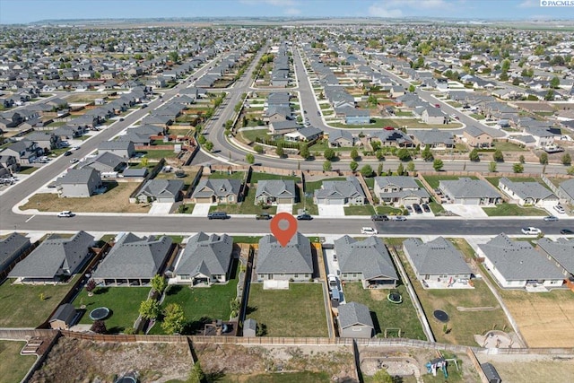 aerial view featuring a residential view