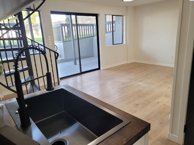 kitchen featuring hardwood / wood-style floors