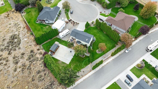 aerial view featuring a residential view