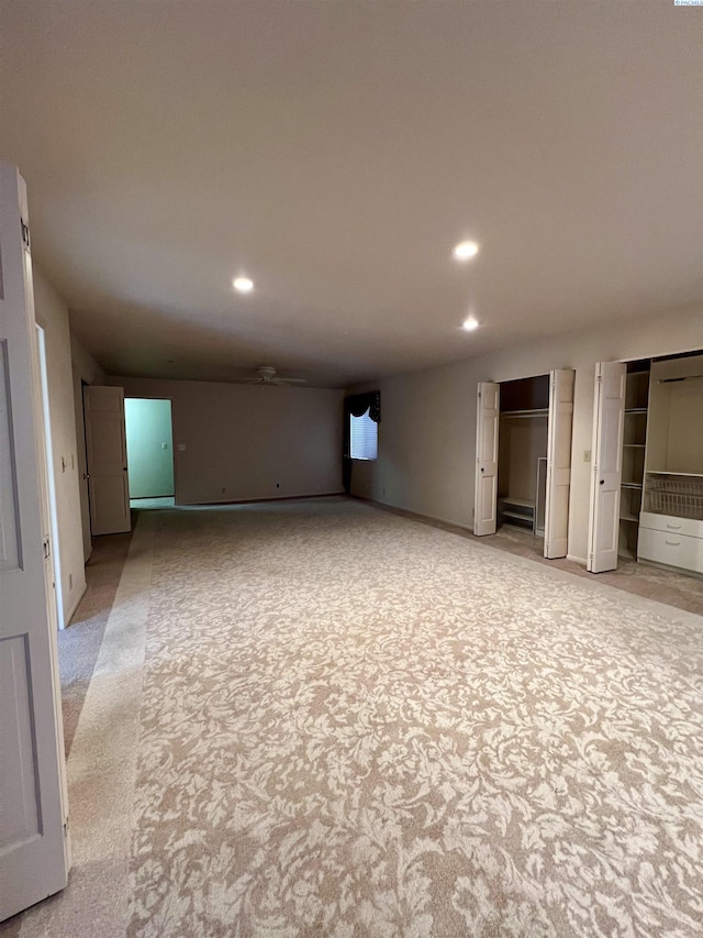 interior space with light colored carpet