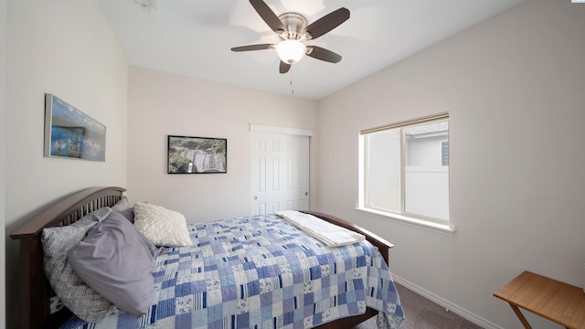 8902 Sophie Rae Ct, Pasco, WA 99301 - carpeted bedroom featuring a closet and ceiling fan