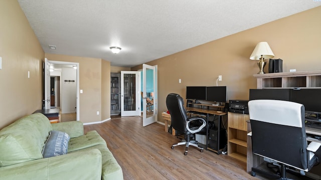 5706 Wrigley Dr, Pasco, WA 99301 - office space featuring wood finished floors, baseboards, and french doors