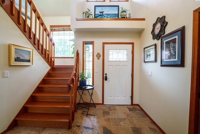 2929 S Ledbetter Pl, Kennewick, WA 99337 - entrance foyer featuring stone finish floors and stairs