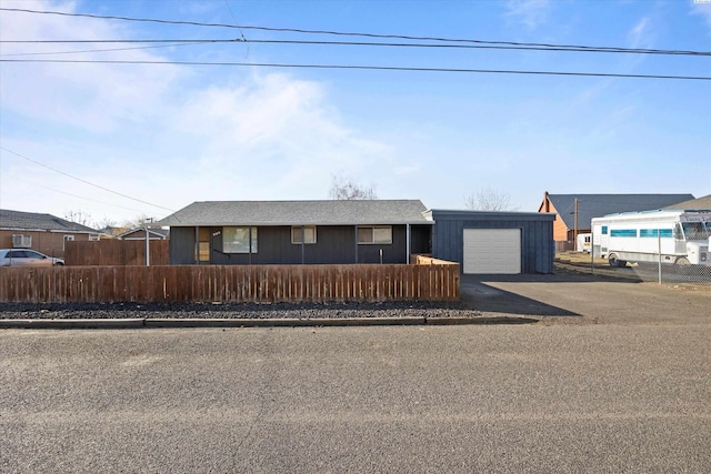 ranch-style home with a garage