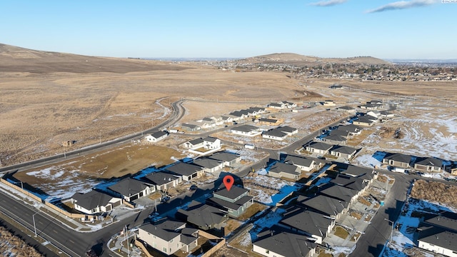 bird's eye view featuring a mountain view