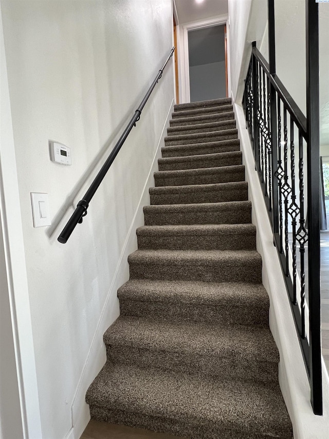 stairs with baseboards