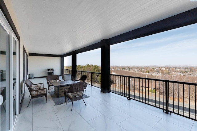 exterior space with a balcony